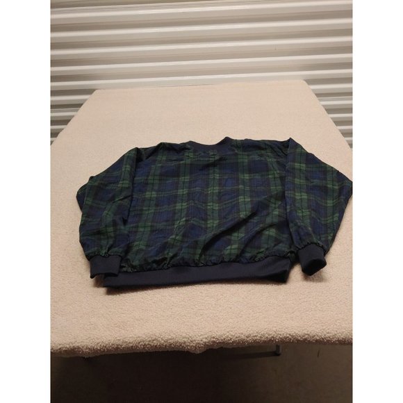 Vintage Winner Mate Golf Collection Pullover Tartan Plaid Green Blue Mens Size M - Picture 10 of 11